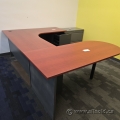 Autumn Maple U/C Suite Office Desk w/ Bullet Runoff